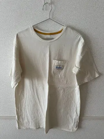 PATAGONIA 화이트 T셔츠 포켓 부착