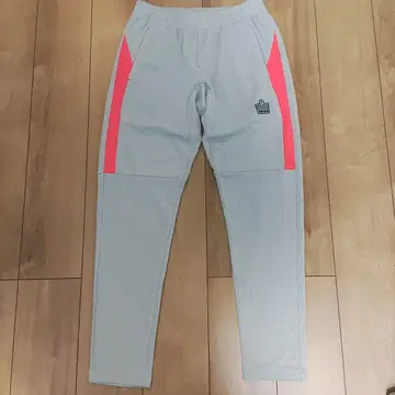 그레이 핑크 사이드 스트라이프 조거 팬츠