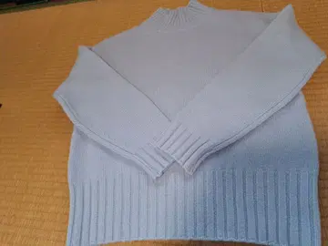 ROPE 양모 100% 하이넥 스웨터 라이트 블루