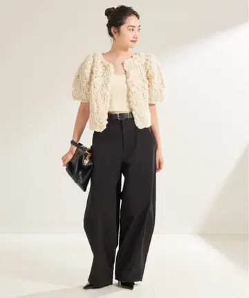 plage HAND KNIT 점보 슬라브 가디건