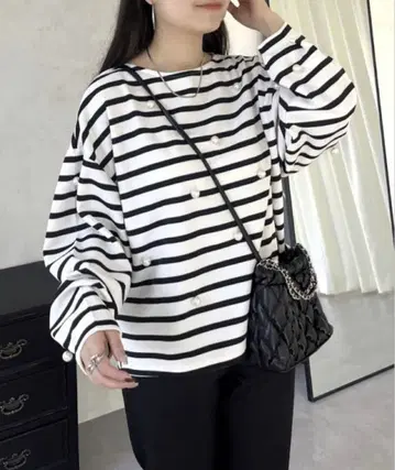 프로즈 베일 펄 장식 보더 상의