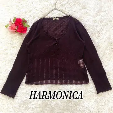 HARMONICA 레이스 니트 가디건 새상품급 시스루 가을/겨울