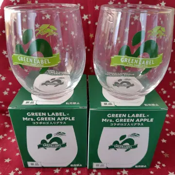 GREEN LABEL x Mrs. GREEN APPLE 유리 2개 세트