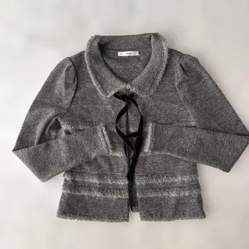 컨디션 최상 Rene 가디건 코듀로이 리본 부착 가을/겨울 36