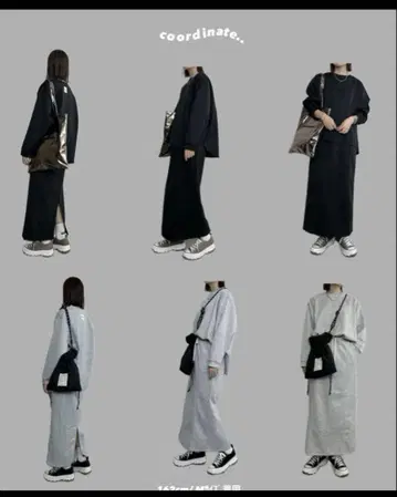 시마무라 lutique rumi 콜라보 맨투맨 & 내로우 스커트 2