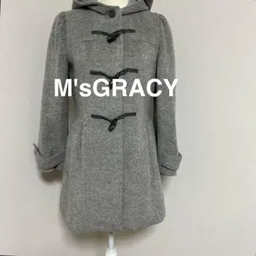 M'sGRACY 그레이 더플 코트 그레이 38