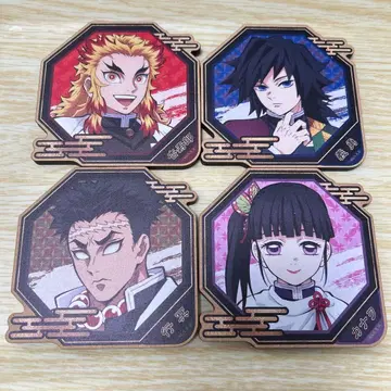 귀멸의 칼날 니지겐노모리 트레이딩 우드 코스터 묶음 판매