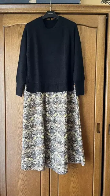 펠리시모 긴팔 도킹 원피스 딸기 도둑 윌리엄 모리스