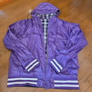 퍼플 리버서블 자켓 후드 부착