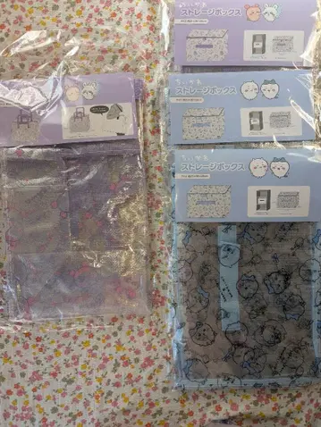 치이카와 (먼작귀) 스토리지 박스 x 3개, 백 1개 세트