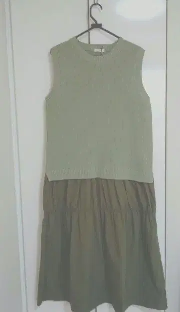 studio CLIP 올리브 그린 롱 원피스