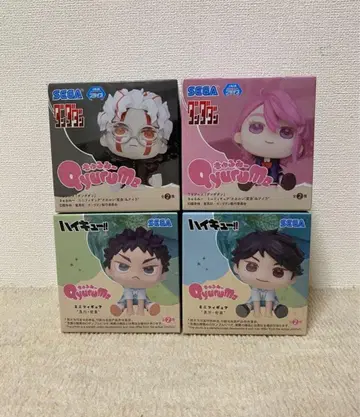 단다단 & 하이큐 큐룽하게 쳐다보는 포즈 미니 피규어 4개 세트