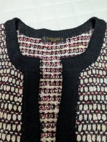 BEAMS LAPIS LUCE 니트 가디건 MIX 컬러 레드 계열