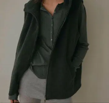 etretokyo 멜톤 플리스 베스트 차콜