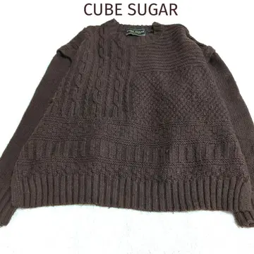 390 CUBE SUGAR 큐브 슈가 울 혼방 케이블 니트