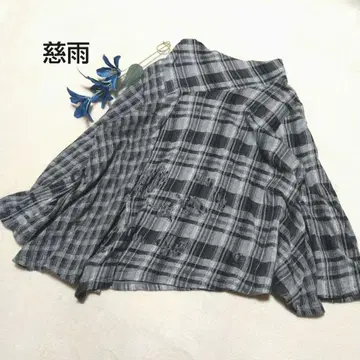 새상품급 지우 그레이 계열 체크 긴팔 튜닉 L-LL 센소유니코