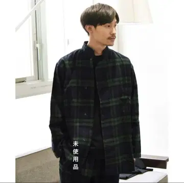 미사용품 SHIPS Days 샤기 체크 셔츠