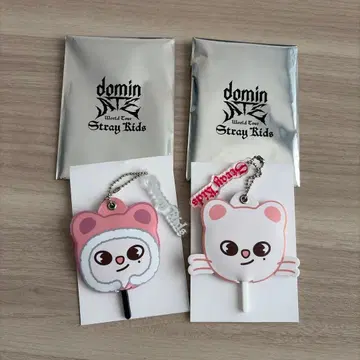 StrayKids 스키즈 랜덤 미니 부채 키링 지니레트 2종 세트