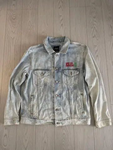 그래피티 디자인 데미지 데님 자켓