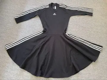 adidas 블랙 7부 소매 원피스 3 라인