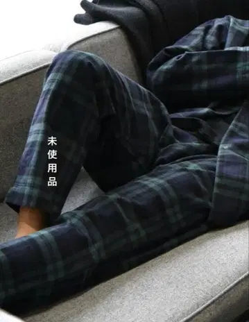 미사용품 SHIPS Days 샤기 플란넬 체크 이지 팬츠