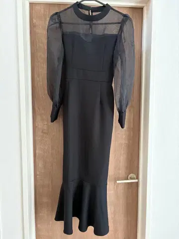 블랙 시스루 드레스