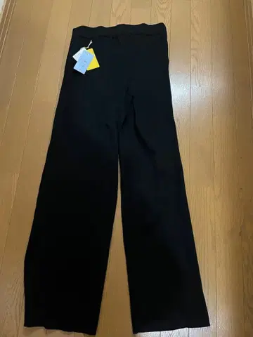 비 스리 시어버터 니트 스트레이트 팬츠 L 허리 밴딩