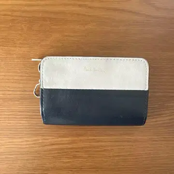 Paul Smith 가죽 키케이스 화이트/네이비