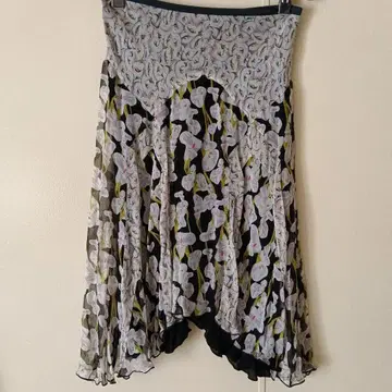 Diane von Furstenberg 실크 플로럴 스커트 사이즈 2