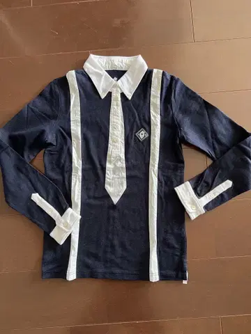 V12 넥타이 디자인 긴팔 셔츠 S