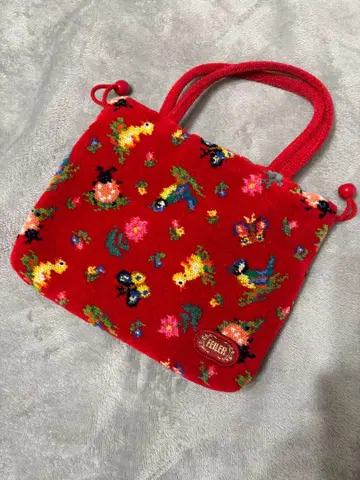 페이러 손잡이 복조리 백 토트 복조리 파우치 하이디 빨간색