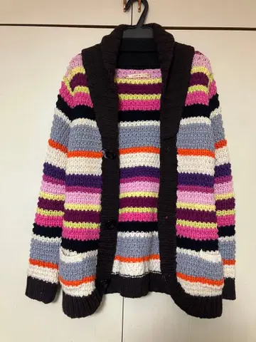 컬러풀 스트라이프 가디건