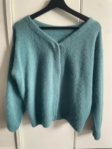 아쿠아 블루 전후 2way 니트 스웨터