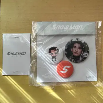 SnowMan 무카이 코지 타이베이 한정판 포토 카드 C 캔뱃지 세트