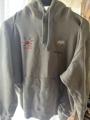 kudos 후디 후드티 그레이