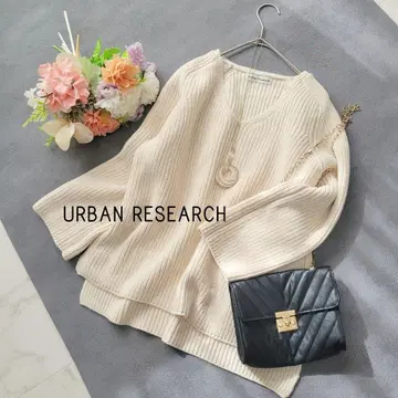 URBAN RESEARCH*라이트 베이지/아이보리*니트 풀오버