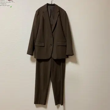 브라운 슬림핏 셋업