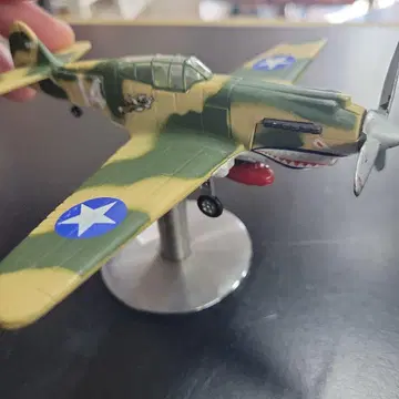 쇼와 레트로 철제 P-40 Warhawk 카모플라쥬 색상 약 14cm