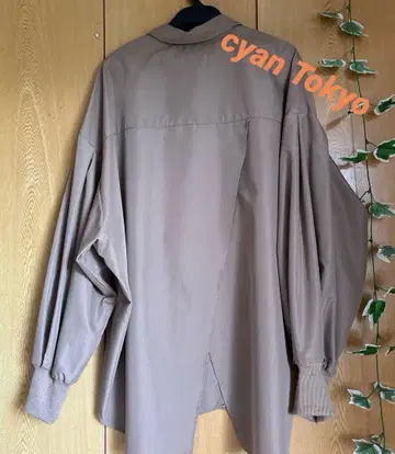 cyanTokyo 오버 사이즈 브라운 셔츠