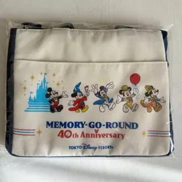 도쿄 디즈니랜드 메모리 고 라운드 수베니어 런치 케이스 40주년