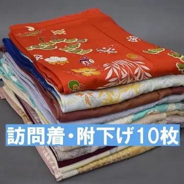 M1103-9 순수 실크 호몬기 츠케사게 기모노 10장 세트 묶음 판매