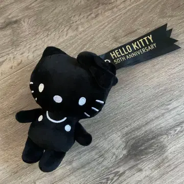 아베일 한정판 헬로키티 50주년 기념 블랙 봉제 인형