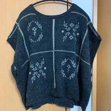 samansamos2 꽃무늬 자수 베스트 차콜