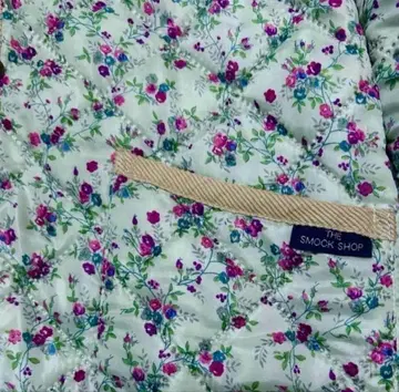 컨디션 최상 더 스모크샵 꽃무늬 퀼팅 자켓 안감 플리스 블루종