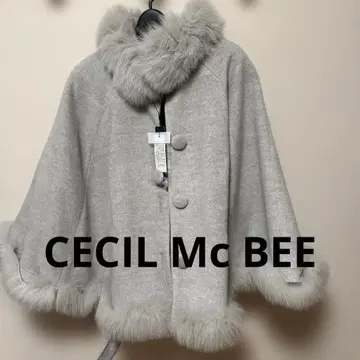 CECIL Mc BEE 퍼 판초 코트 M