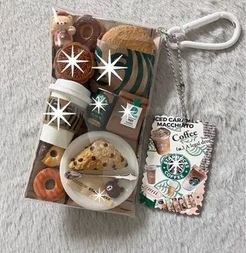 가챠 파우치 [ 미니 곰 드립 커피 & 초콜릿 칩 스콘 ]