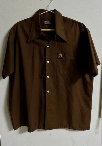 [ durable press ] Y셔츠 반팔 브라운