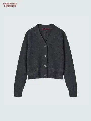 유니클로 콩트와르 데코토니에 캐시미어 V넥 가디건