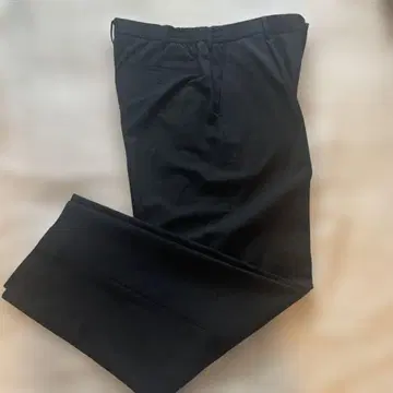 새상품급 유니클로 UNIQLO 블랙 와이드 팬츠 허리밴딩 버튼 포함