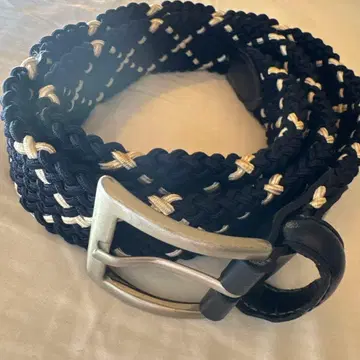 앤더슨즈 메쉬 벨트 실버 네이비